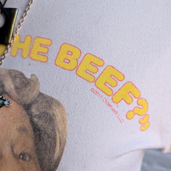 Retro Graphic Tee Vintage Vibe Oversize Funny Tshirt Y2K Pastel Blue Top Small - Picture 5 of 9